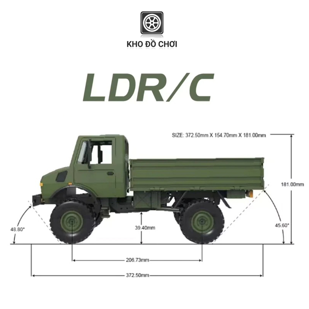 Ô tô điều khiển LDR/C P06 Unimog 4x4 1:12 - RTR [TẶNG BIỂN SỐ]