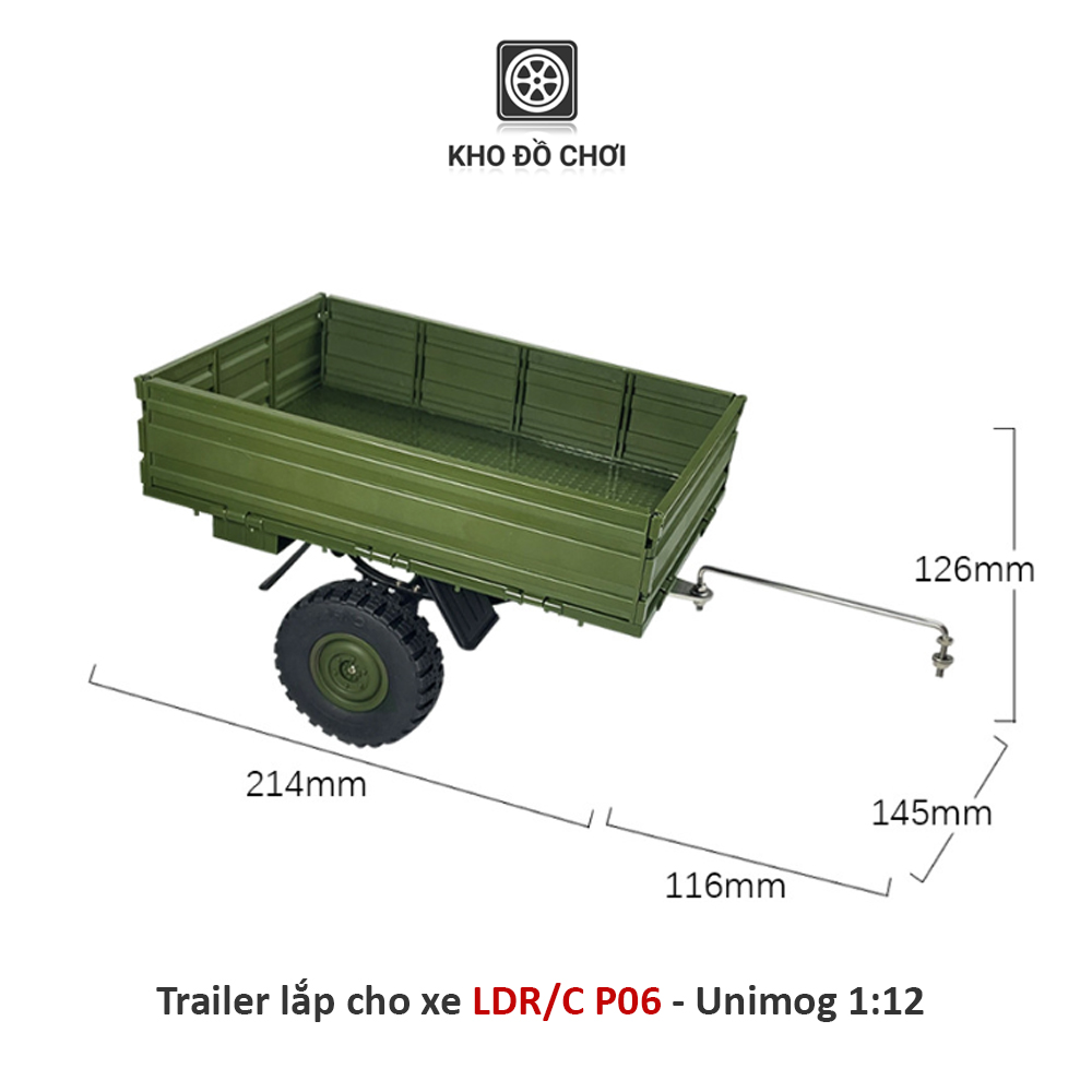 Trailer lắp xe LDR/C P06 - Unimog 1:12