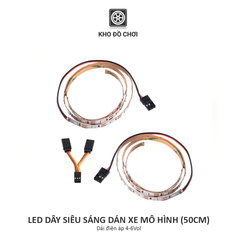 Đèn Led dây siêu sáng 5V (50CM) dán xe mô hình