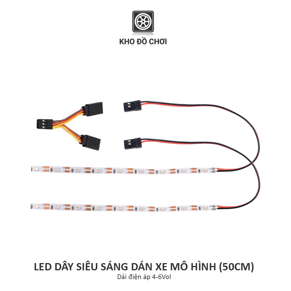 Đèn Led dây siêu sáng 5V (50CM) dán xe mô hình