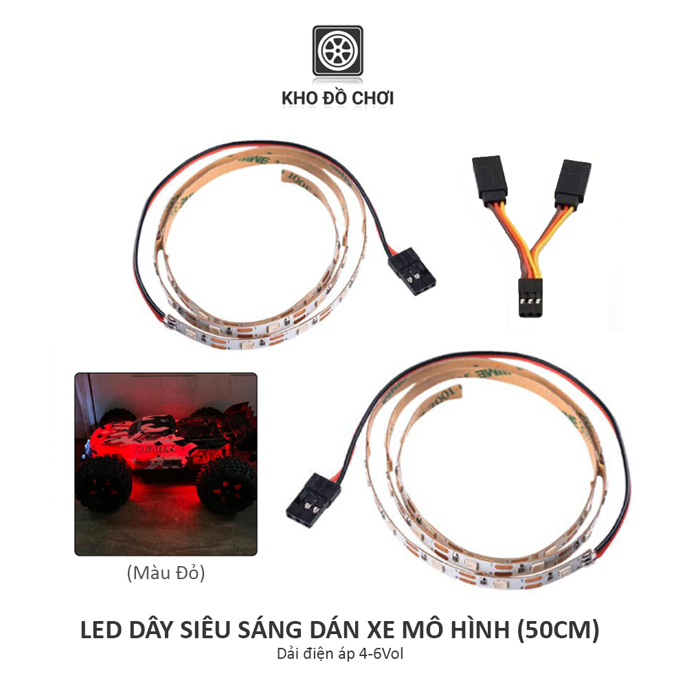 Đèn Led dây siêu sáng 5V (50CM) dán xe mô hình