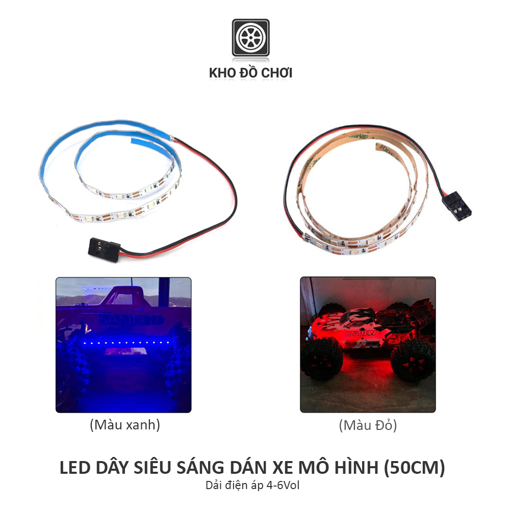 Đèn Led dây siêu sáng 5V (50CM) dán xe mô hình