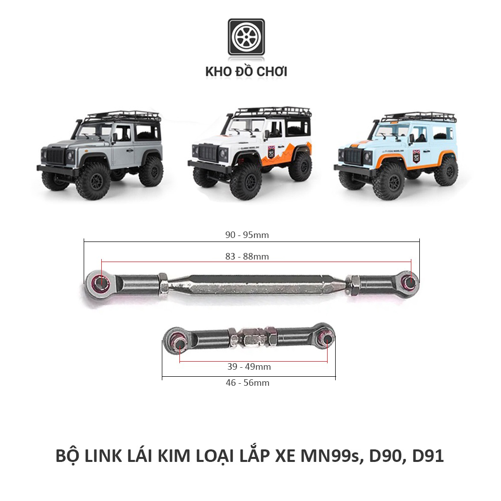 Link lái kim loại lắp cho xe WPL, JJRC tỉ lệ 1:16 và MN99s, D90, D91 tỉ lệ 1:12