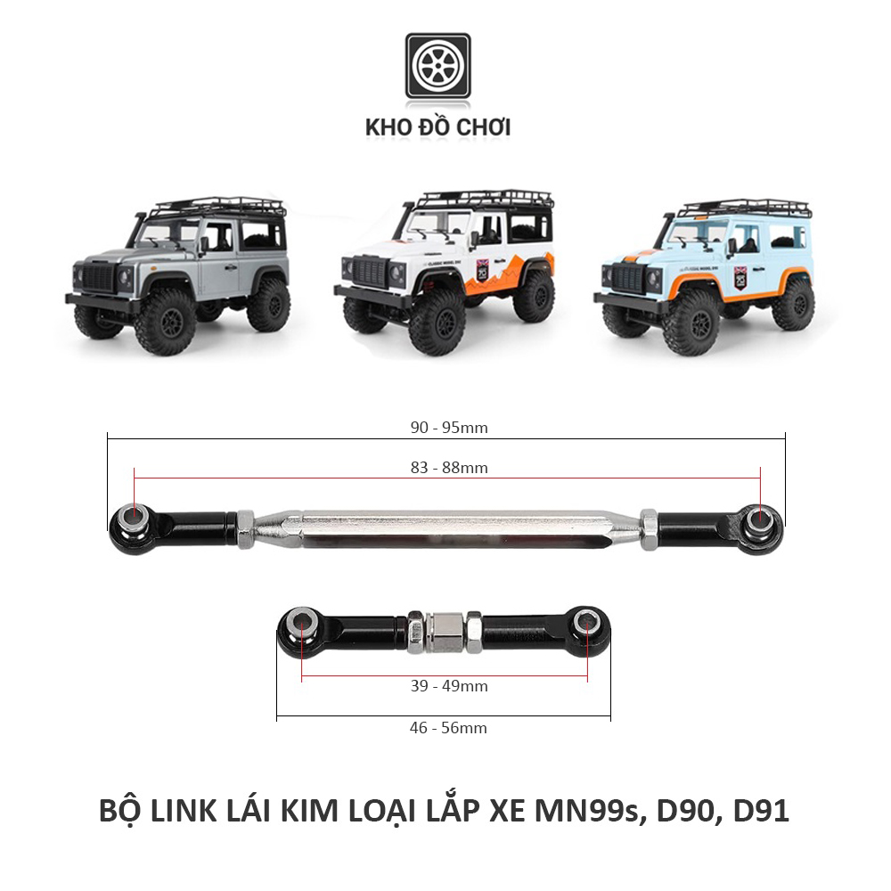 Link lái kim loại lắp cho xe WPL, JJRC tỉ lệ 1:16 và MN99s, D90, D91 tỉ lệ 1:12