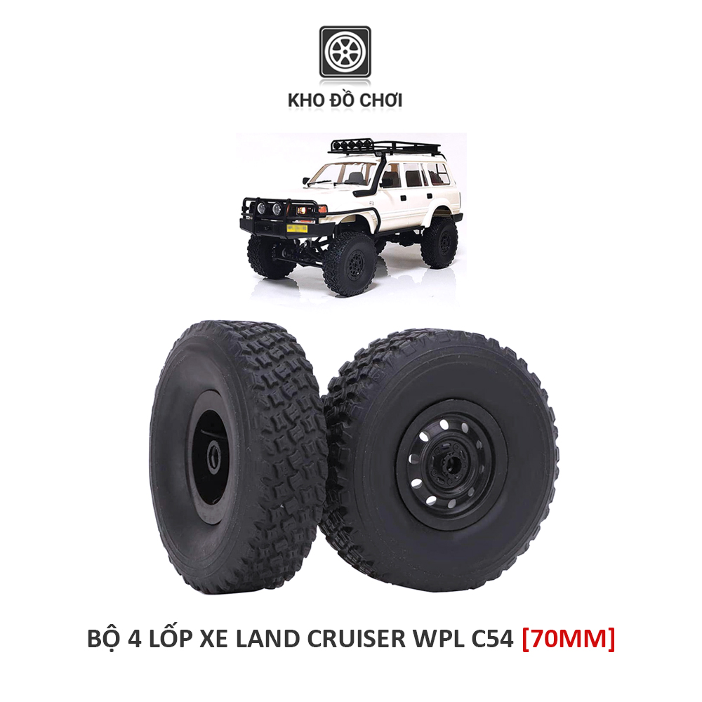Bộ lốp xe Land Cruiser 70MM lắp cho xe WPL C54 tỉ lệ 1:16