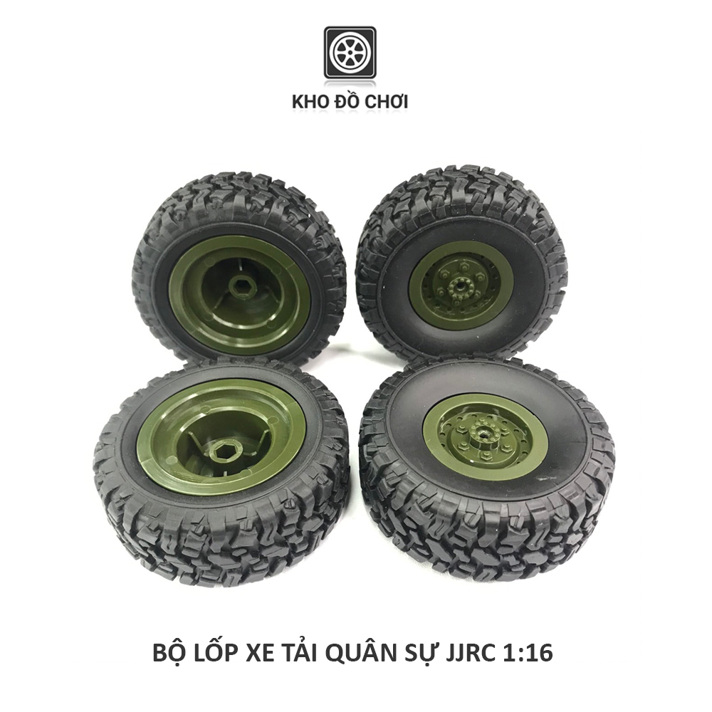 Bộ lốp xe tải quân sự JJRC tỉ lệ 1:16 (Q60, Q61, Q62, Q63, Q64, Q65, Q75)