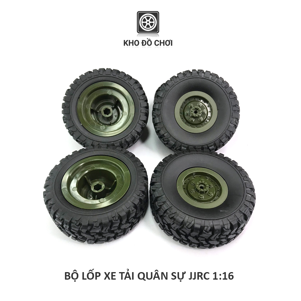 Bộ lốp xe tải quân sự JJRC tỉ lệ 1:16 (Q60, Q61, Q62, Q63, Q64, Q65, Q75)
