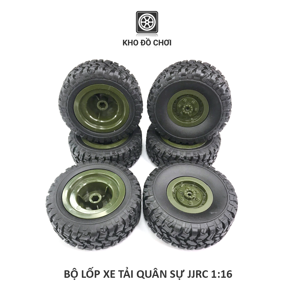 Bộ lốp xe tải quân sự JJRC tỉ lệ 1:16 (Q60, Q61, Q62, Q63, Q64, Q65, Q75)