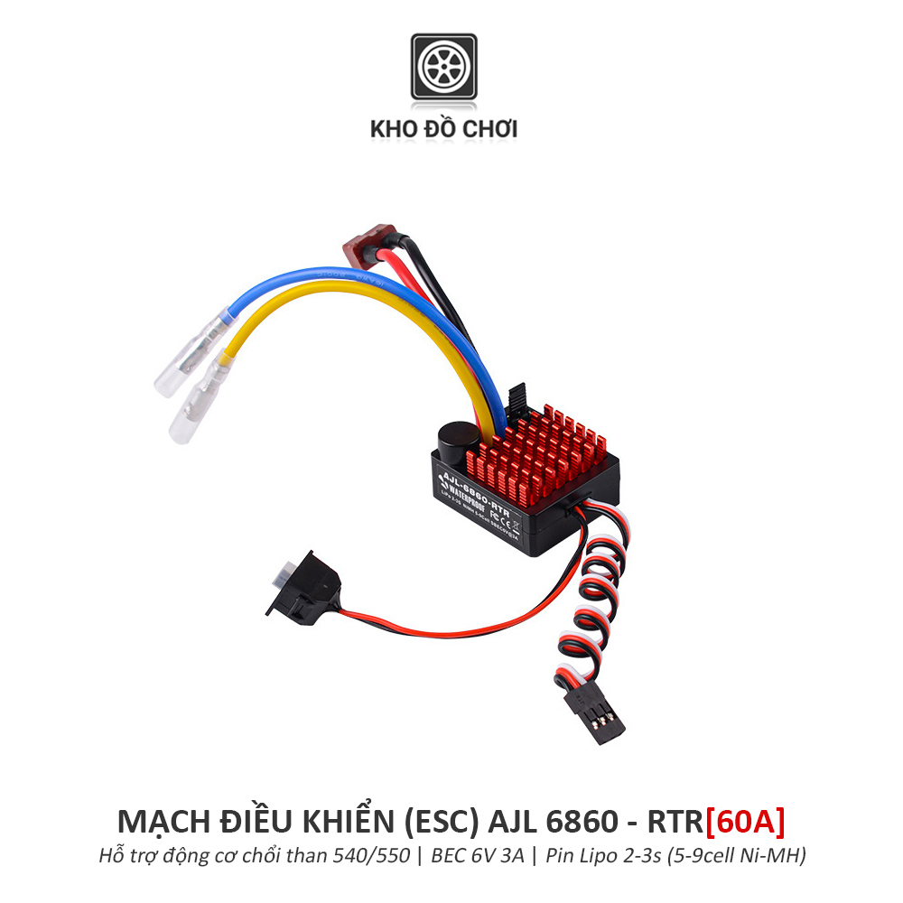 Mạch điều khiển ESC AJL 6860 (60A) RTR - Chống nước