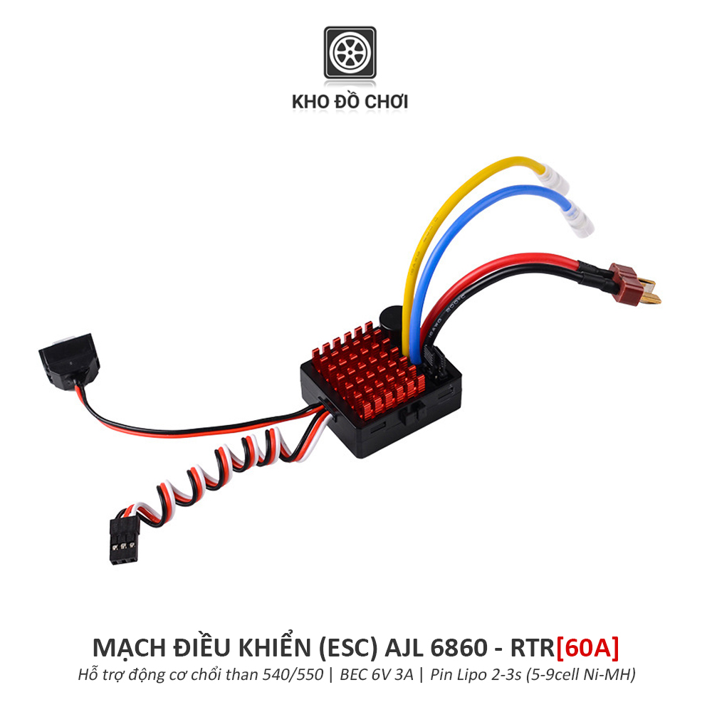 Mạch điều khiển ESC AJL 6860 (60A) RTR - Chống nước