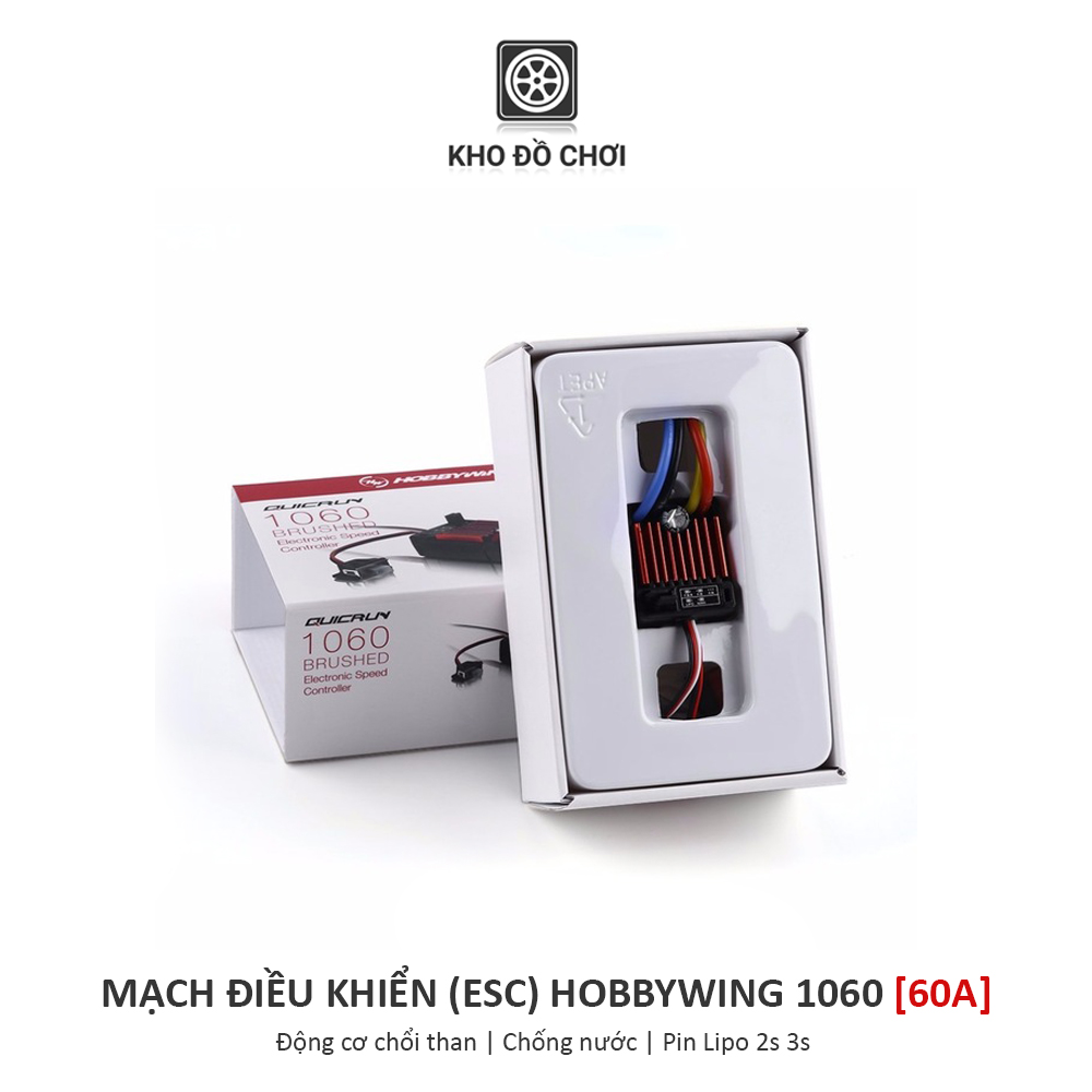 Mạch điều khiển ESC Hobbywing 1060 (60A) Brushed - Chống nước
