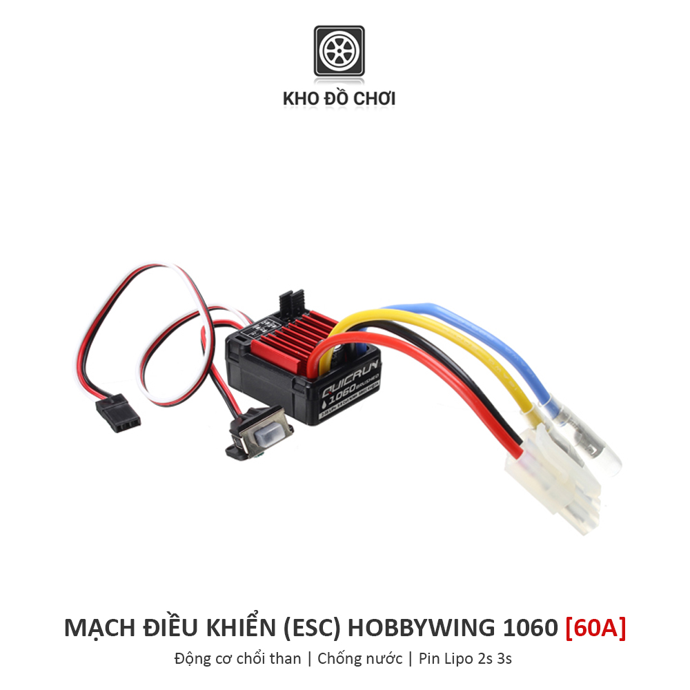 Mạch điều khiển ESC Hobbywing 1060 (60A) Brushed - Chống nước