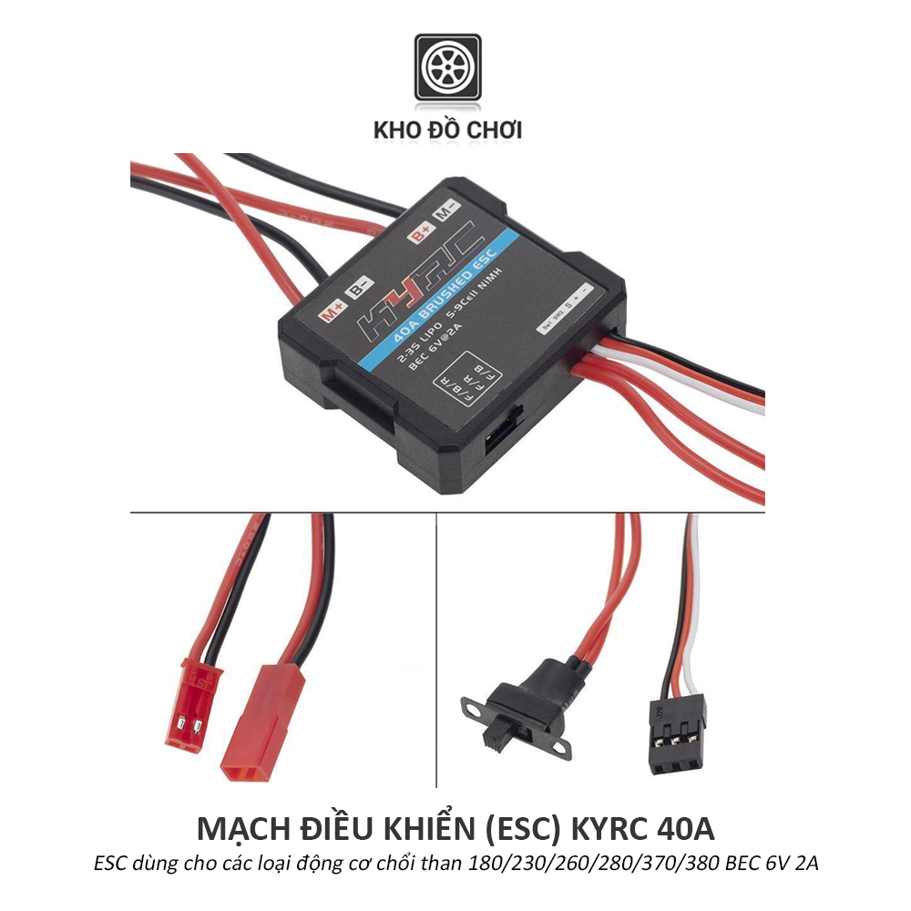 Mạch điều khiển ESC KYRC 40A Brushed (Động cơ chổi than)
