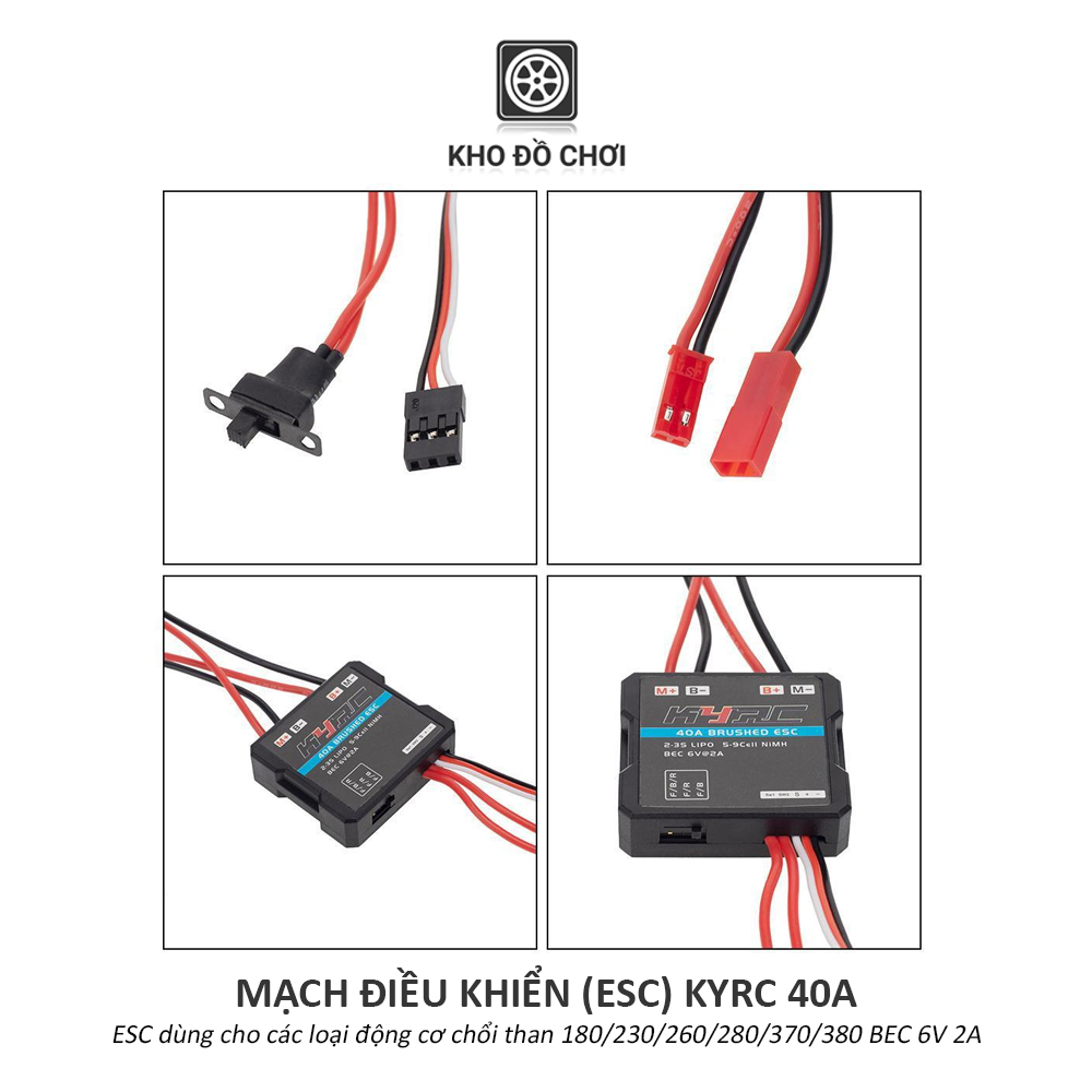 Mạch điều khiển ESC KYRC 40A Brushed (Động cơ chổi than)