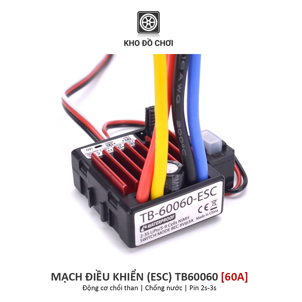 Mạch điều khiển ESC TB60060 (60A) Brushed - Chống nước