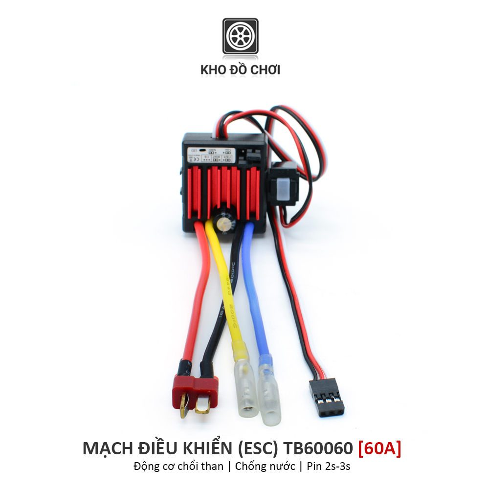 Mạch điều khiển ESC TB60060 (60A) Brushed - Chống nước