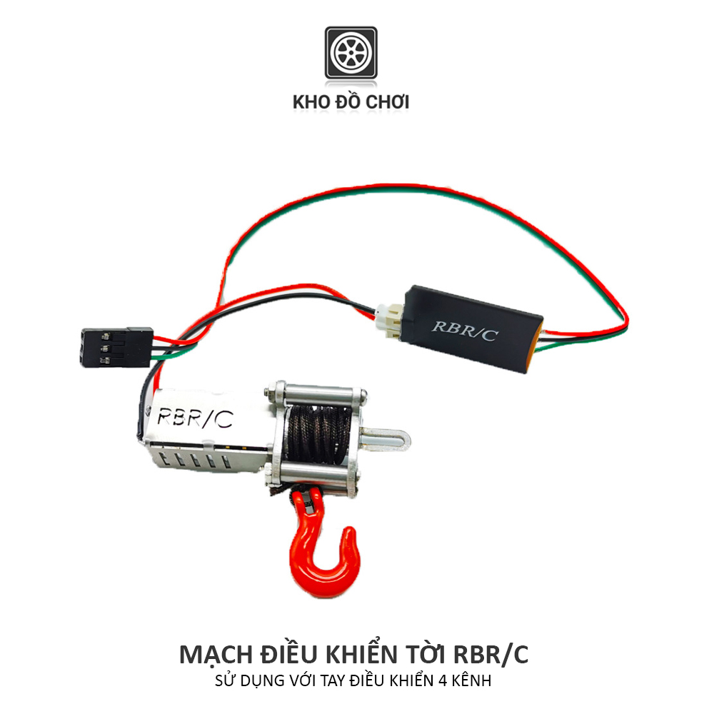 Mạch điều khiển tời RBR/C lắp cho xe RC sử dụng với tay điều khiển 4 kênh