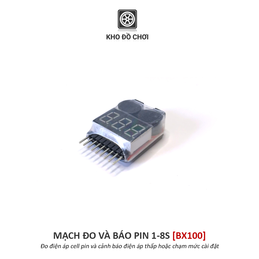 Mạch đo và báo pin Lipo 1-8s