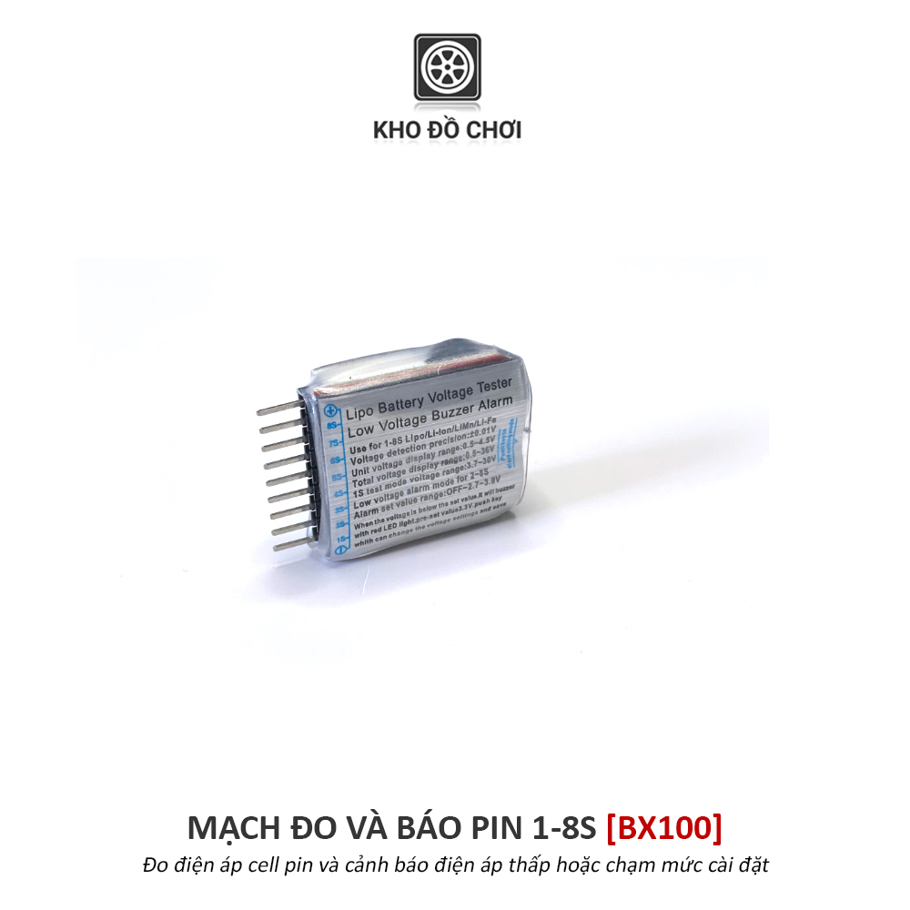 Mạch đo và báo pin Lipo 1-8s