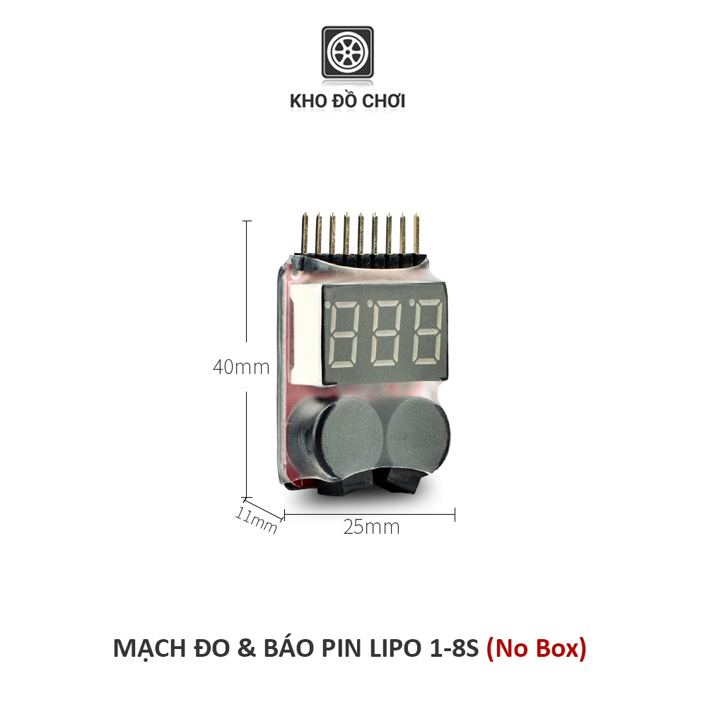 Mạch đo và báo pin Lipo 1-8s
