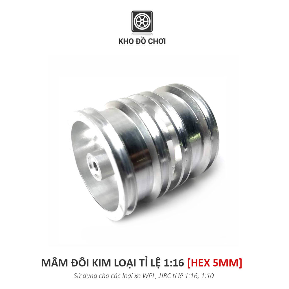 Bộ mâm đôi kim loại lắp cho xe WPL, JJRC tỉ lệ 1:16