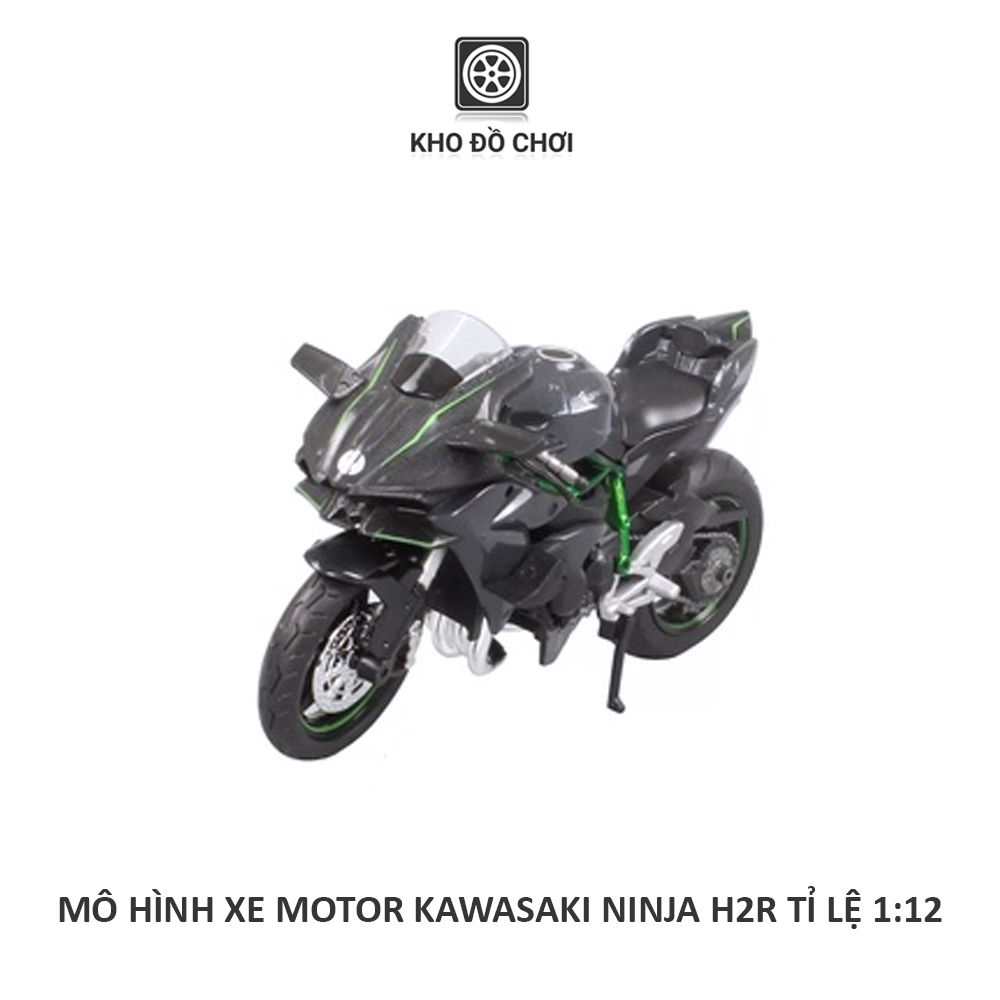 Mô hình xe Motor phân khối lớn KAWASAKI NINJA H2R tỉ lệ 1:12 (Có đèn)