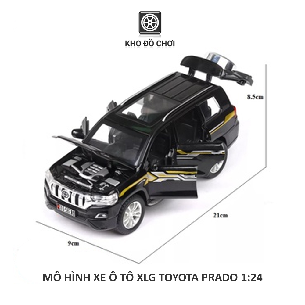 Mô hình xe ô tô XLG Toyota Prado 1:24 [TẶNG BIỂN VIP]
