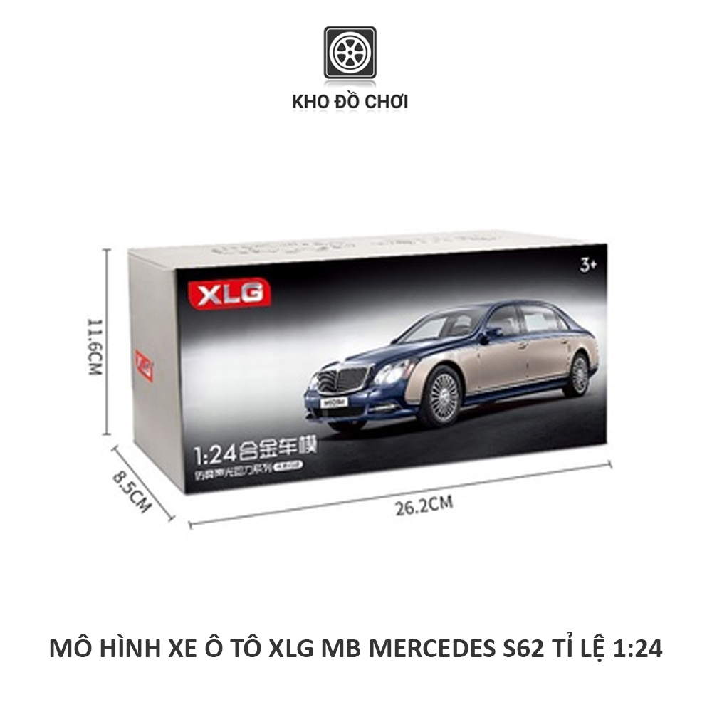 Mô hình xe ô tô XLG Maybach Mercedes S62 1:24 [TẶNG BIỂN VIP]