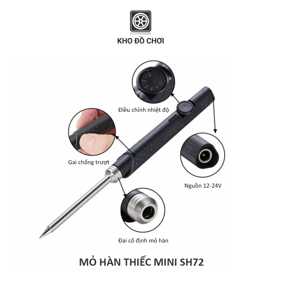Bút hàn thiếc cầm tay SH72 65W DC 12V-24V (Kèm dây nguồn + giá đỡ)