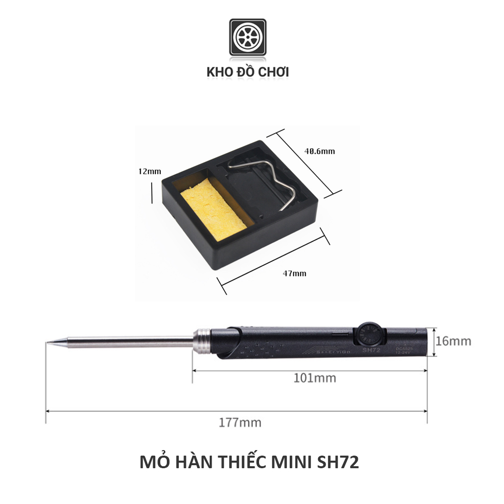 Bút hàn thiếc cầm tay SH72 65W DC 12V-24V (Kèm dây nguồn + giá đỡ)