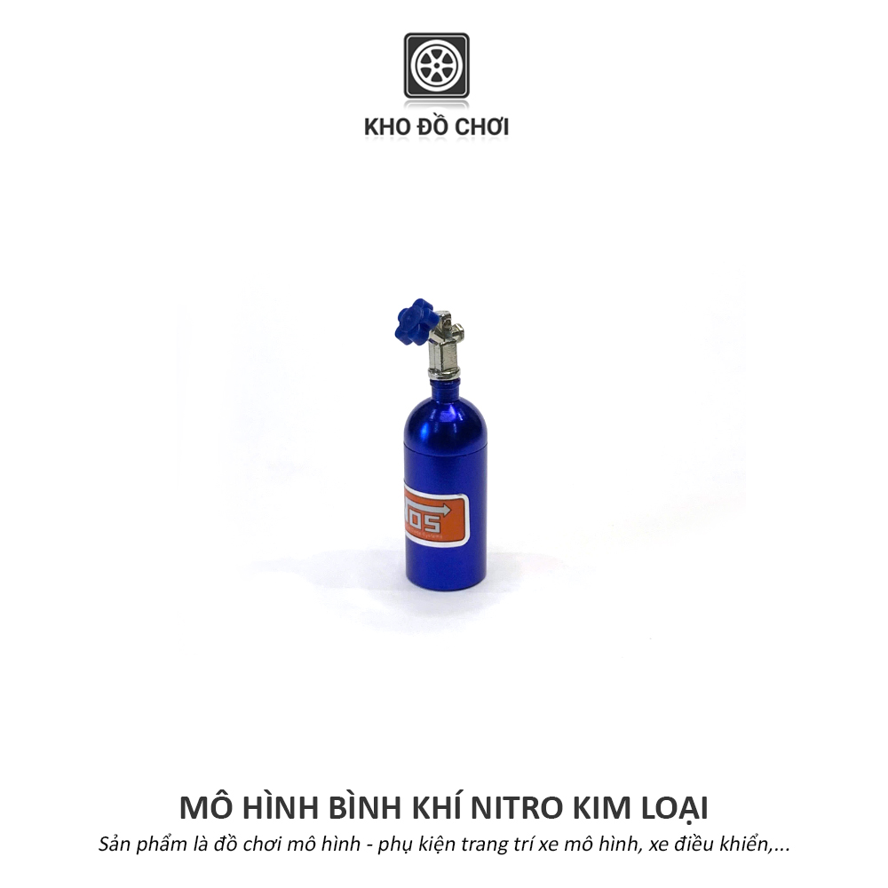 Mô hình bình khí Nitrogen kim loại tỉ lệ 1:10 - phụ kiện trang trí xe RC