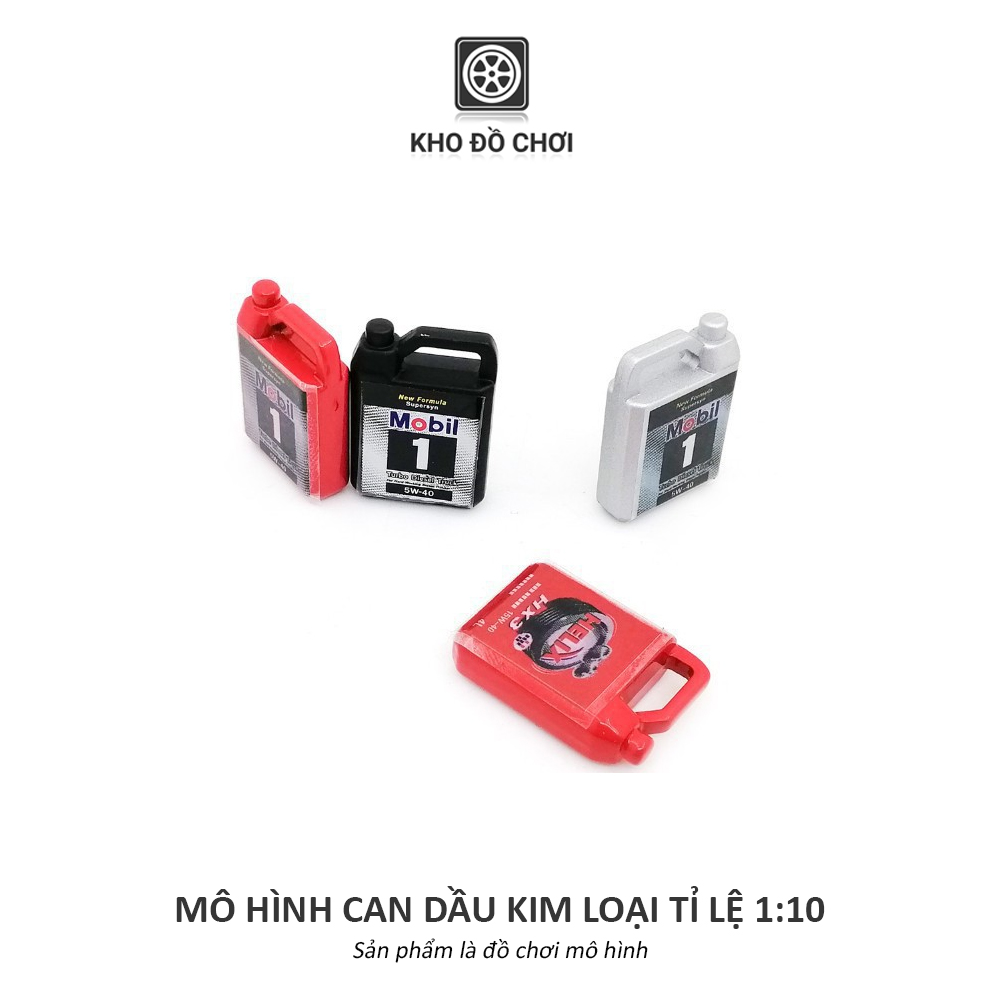 Mô hình can dầu kim loại tỉ lệ 1:10 - phụ kiện trang trí xe RC