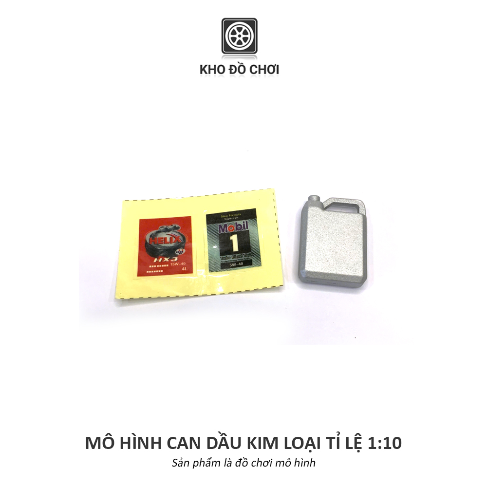 Mô hình can dầu kim loại tỉ lệ 1:10 - phụ kiện trang trí xe RC