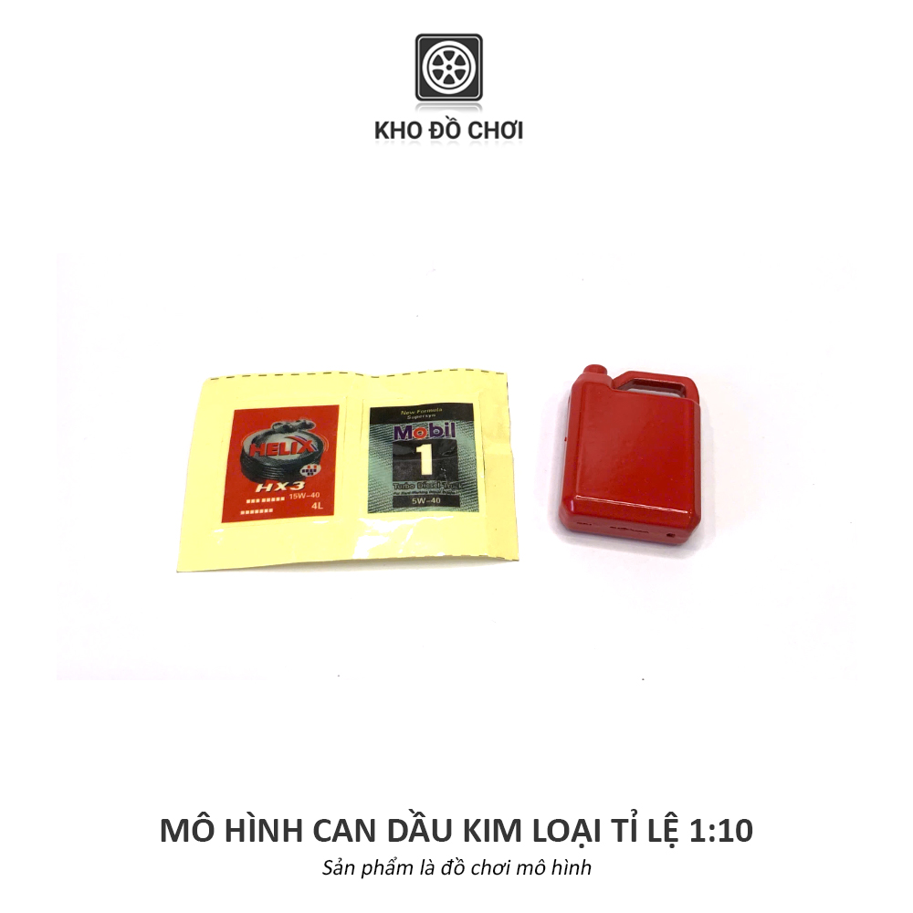 Mô hình can dầu kim loại tỉ lệ 1:10 - phụ kiện trang trí xe RC