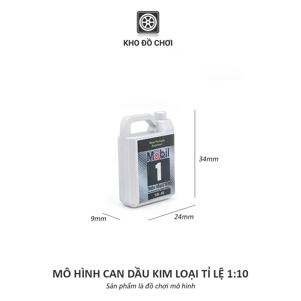 Mô hình can dầu kim loại tỉ lệ 1:10 - phụ kiện trang trí xe RC