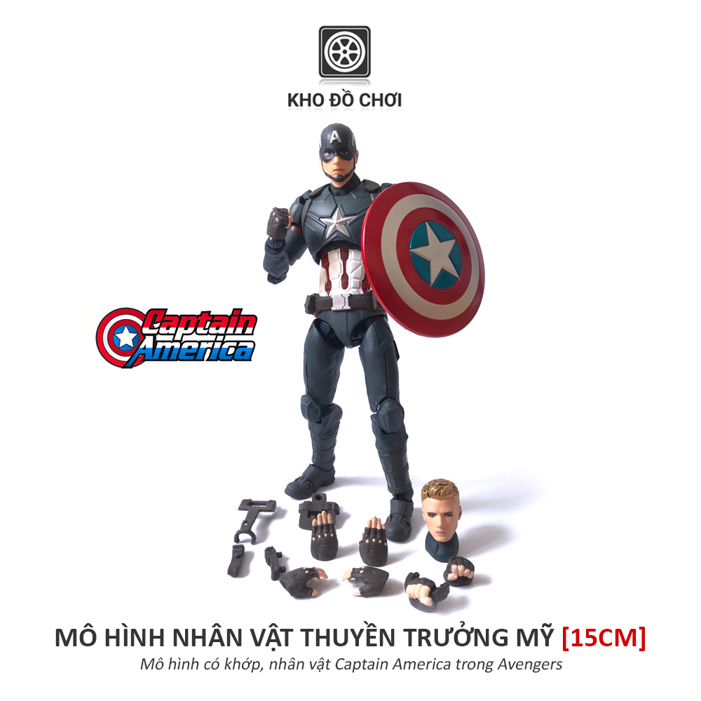 Mô hình có khớp Thuyền Trưởng Mỹ - Captain America (15cm)