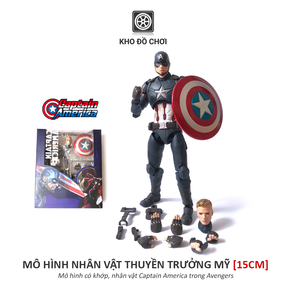 Mô hình có khớp Thuyền Trưởng Mỹ - Captain America (15cm)