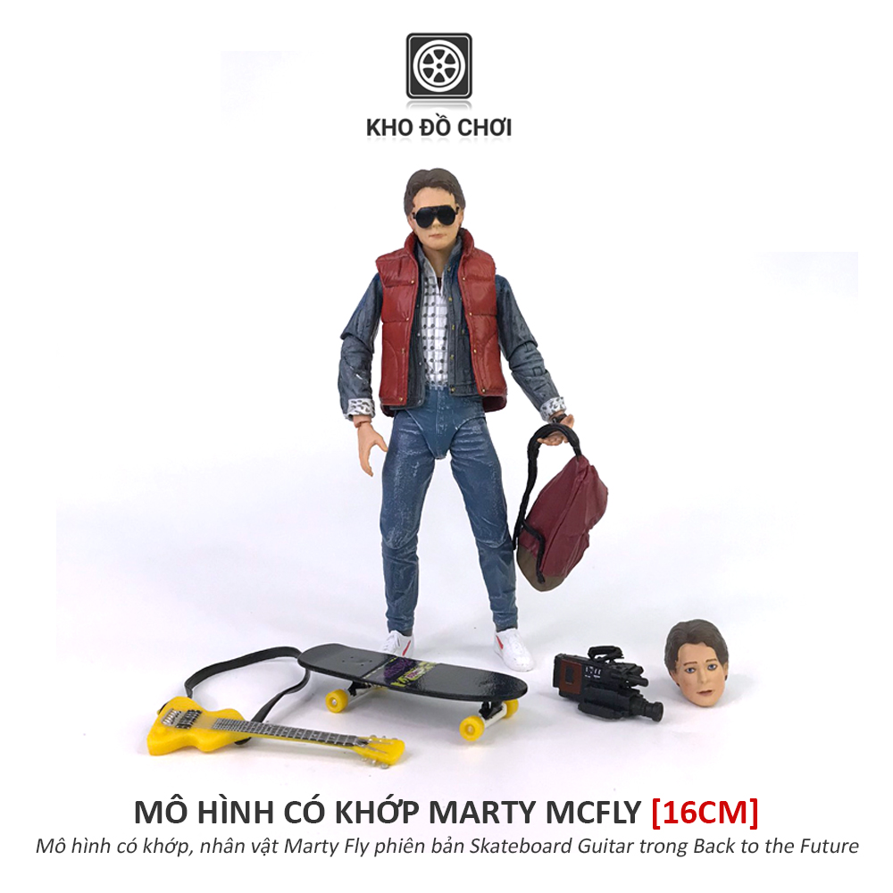 Mô hình có khớp nhân vật Marty McFly (Skateboard Guitar) - Back to the Future (16cm)