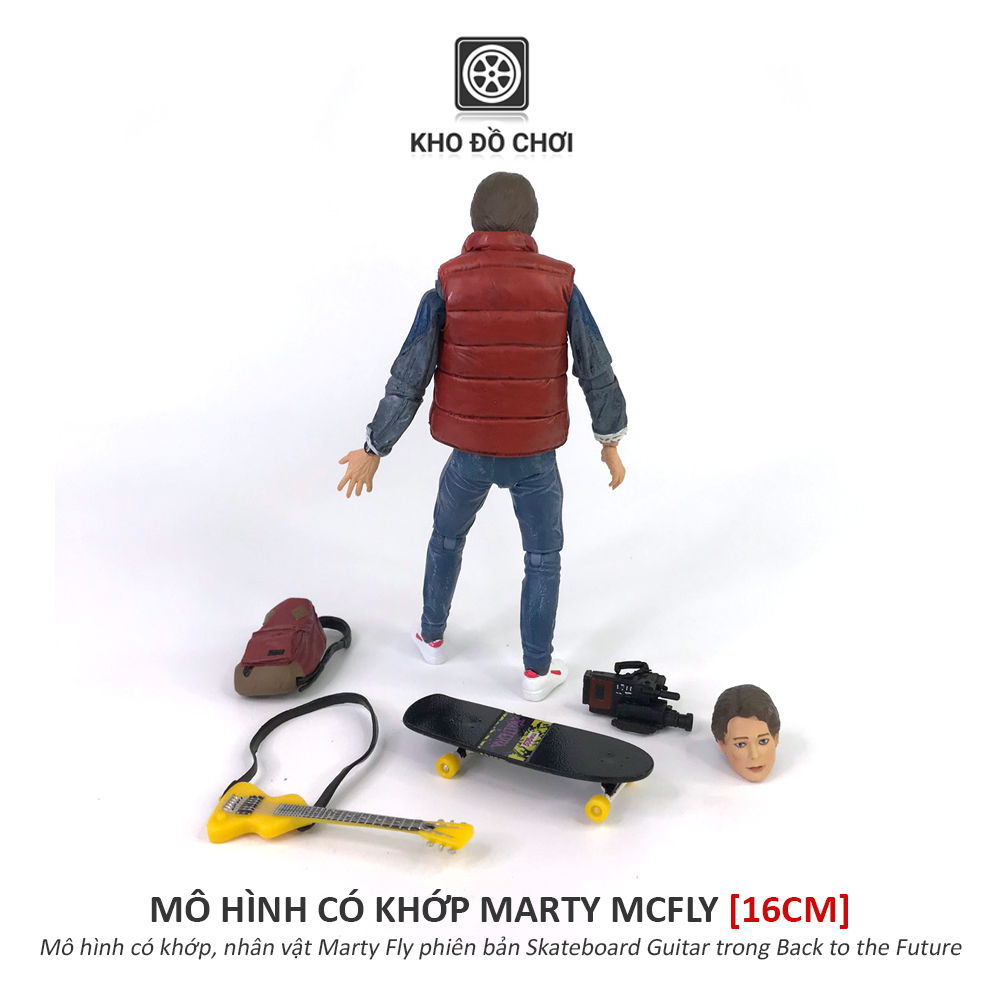 Mô hình có khớp nhân vật Marty McFly (Skateboard Guitar) - Back to the Future (16cm)