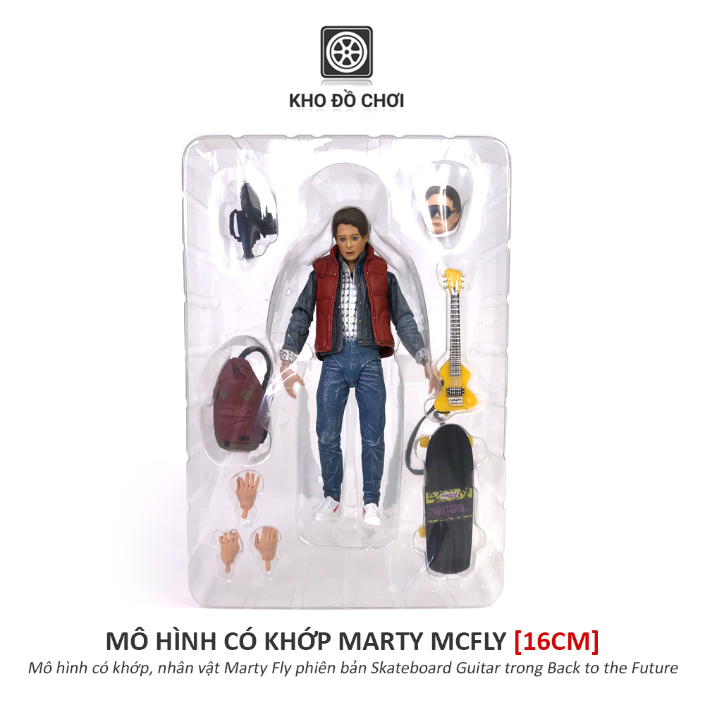 Mô hình có khớp nhân vật Marty McFly (Skateboard Guitar) - Back to the Future (16cm)