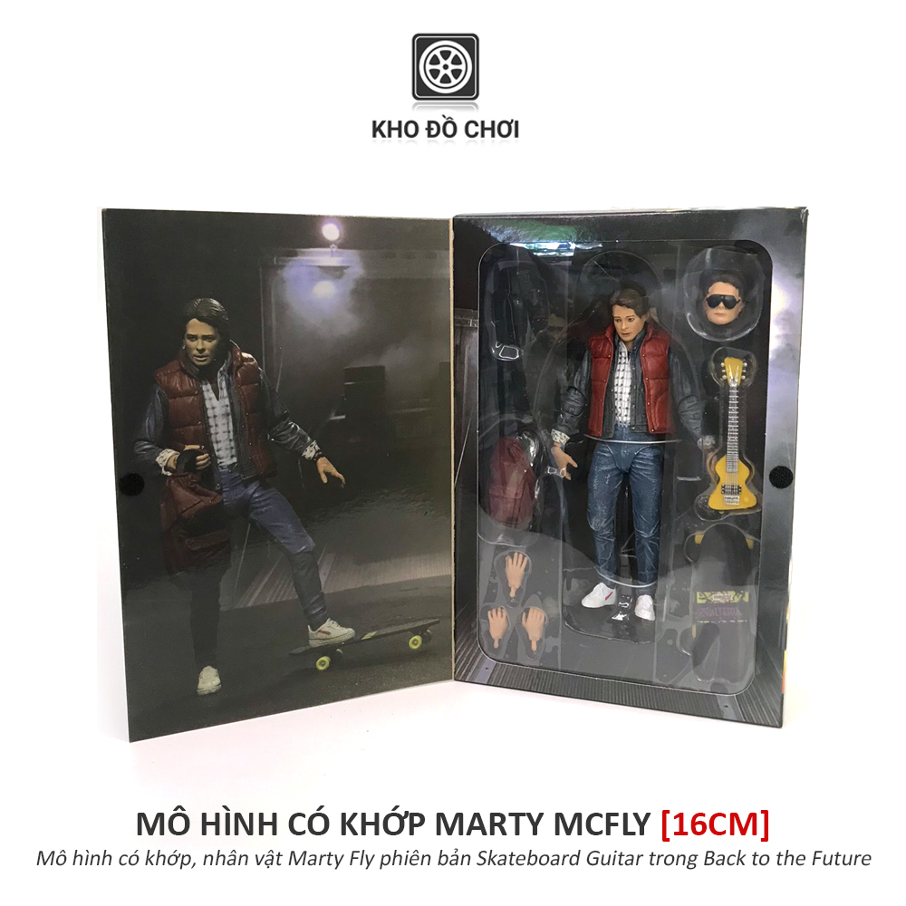Mô hình có khớp nhân vật Marty McFly (Skateboard Guitar) - Back to the Future (16cm)