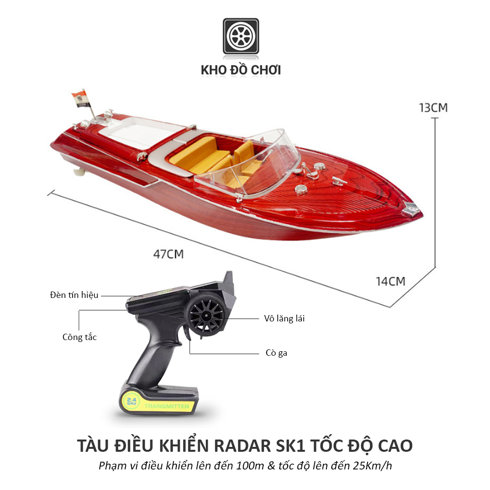 Tàu điều khiển RADAR SK1 tốc độ cao (25Km/h)