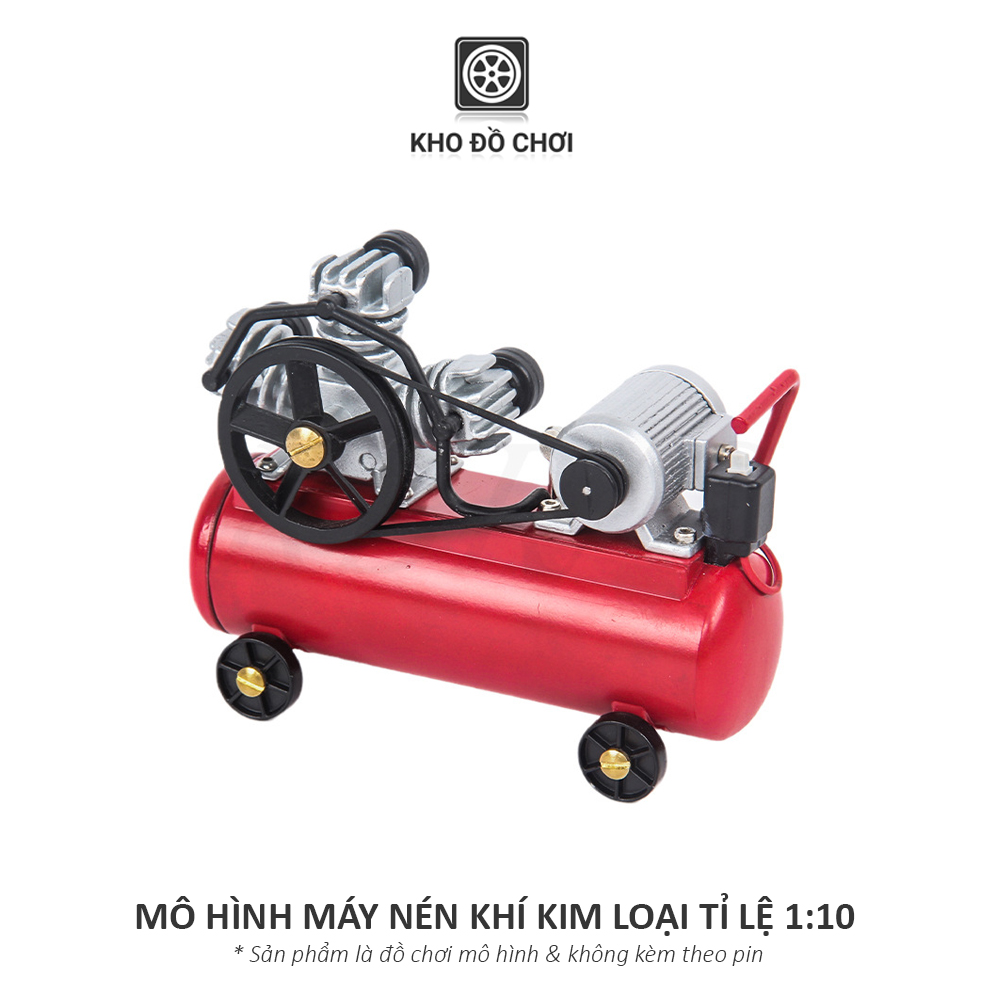 Mô hình máy nén khí bằng kim loại tỉ lệ 1:10 - phụ kiện trang trí xe RC