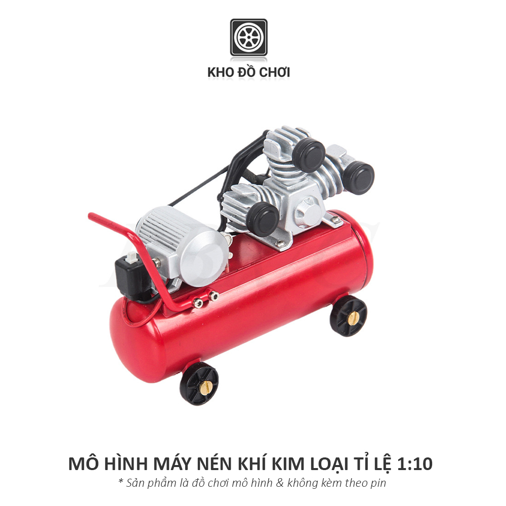 Mô hình máy nén khí bằng kim loại tỉ lệ 1:10 - phụ kiện trang trí xe RC