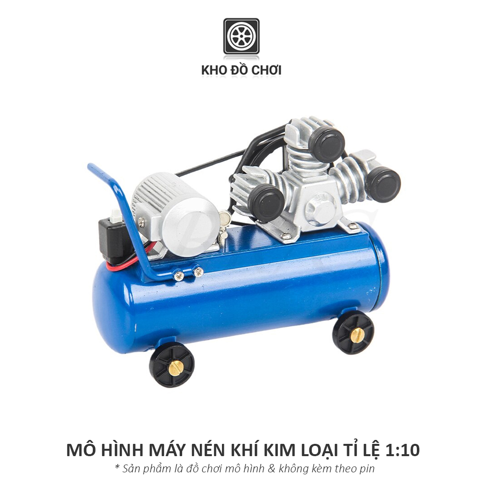 Mô hình máy nén khí bằng kim loại tỉ lệ 1:10 - phụ kiện trang trí xe RC