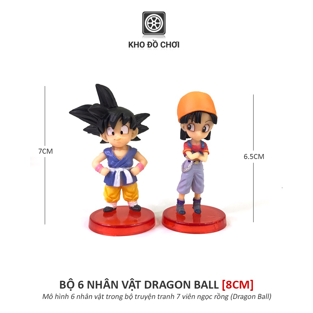Bộ 6 mô hình nhân vật Dragon Ball (8cm)