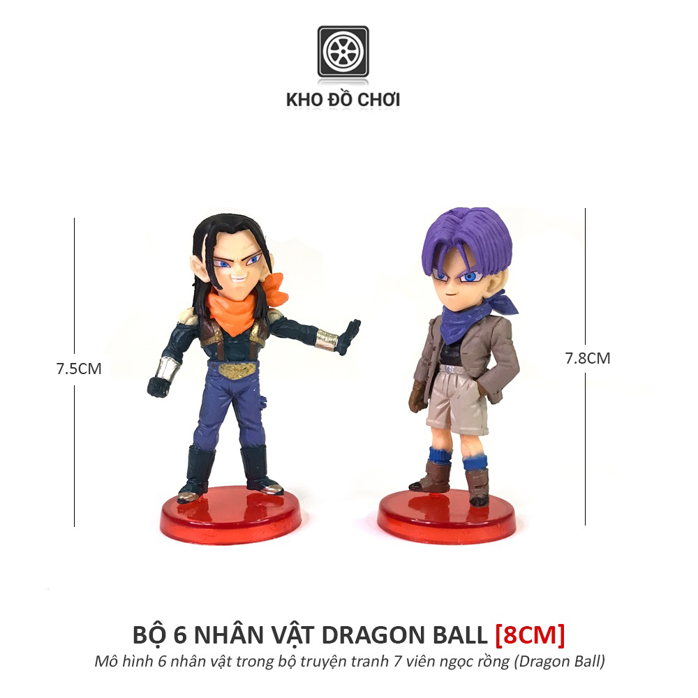 Bộ 6 mô hình nhân vật Dragon Ball (8cm)