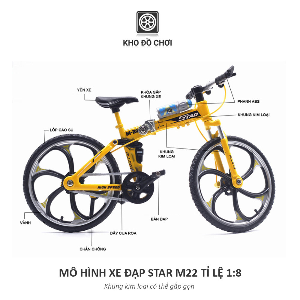 Mô hình xe đạp thể thao STAR M22 tỉ lệ 1:8 khung gấp gọn
