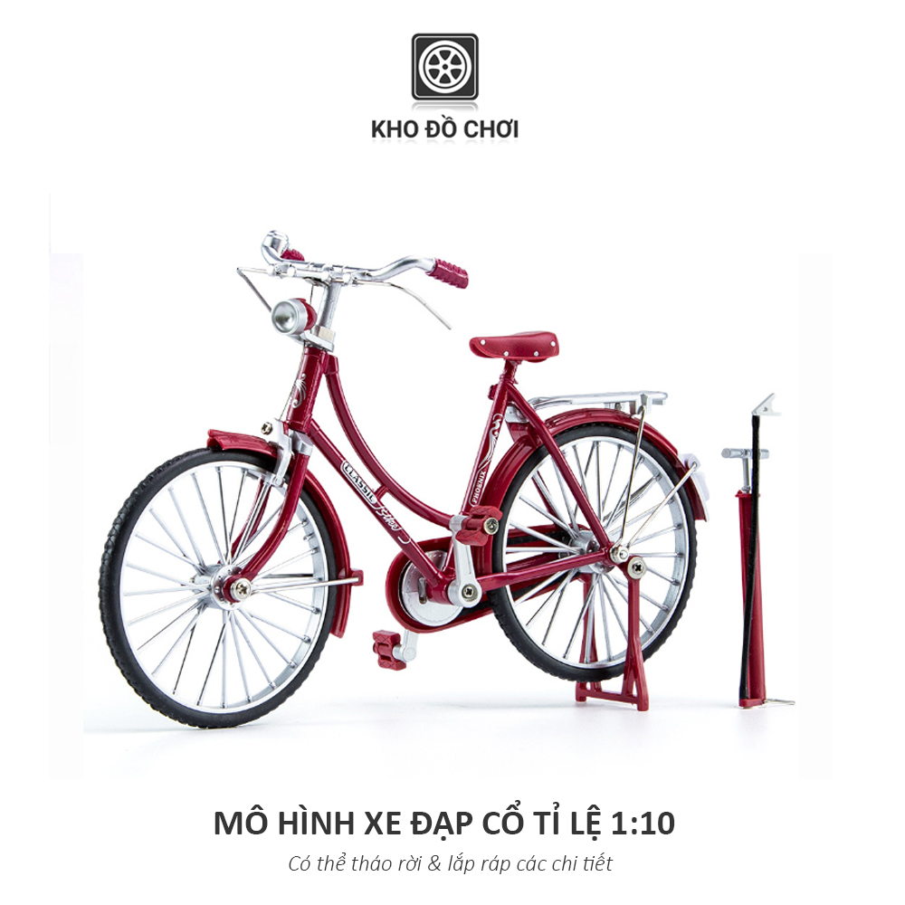 Mô hình xe đạp cổ Classic Bike tỉ lệ 1:10 kèm theo bơm