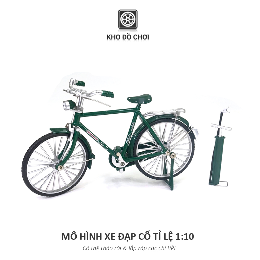 Mô hình xe đạp cổ Classic Bike tỉ lệ 1:10 kèm theo bơm